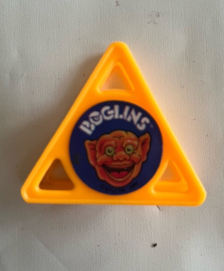 1989 Boglins Kellogg’s Triangle Ink Stamper Vintage Orange Toy Cereal Prize