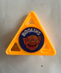 1989 Boglins Kellogg’s Triangle Ink Stamper Vintage Orange Toy Cereal Prize