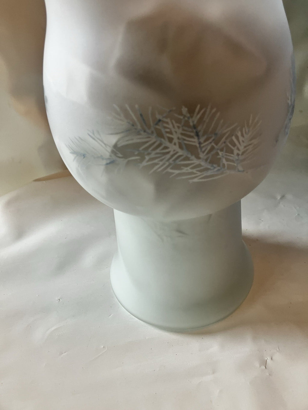 1998 Pfaltzgraff Winter Frost Glass Floating Candle Globe NEW Mint in Open Box