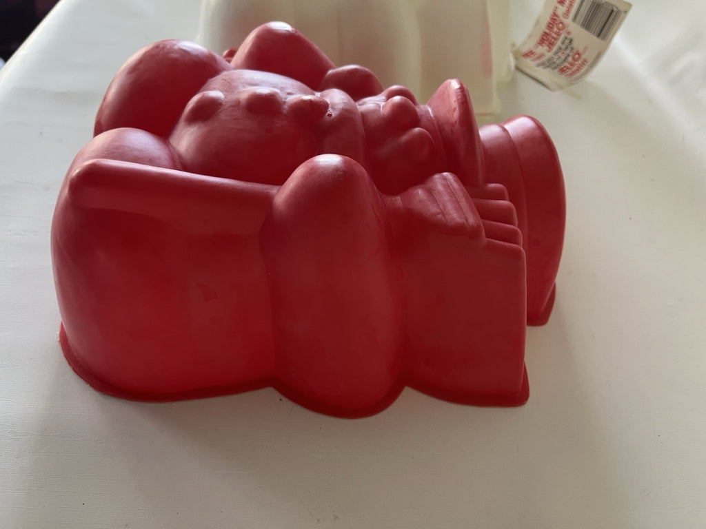 Vintage 1989 Holiday Jello-O Molds W/ Tags Snow Man And Holly