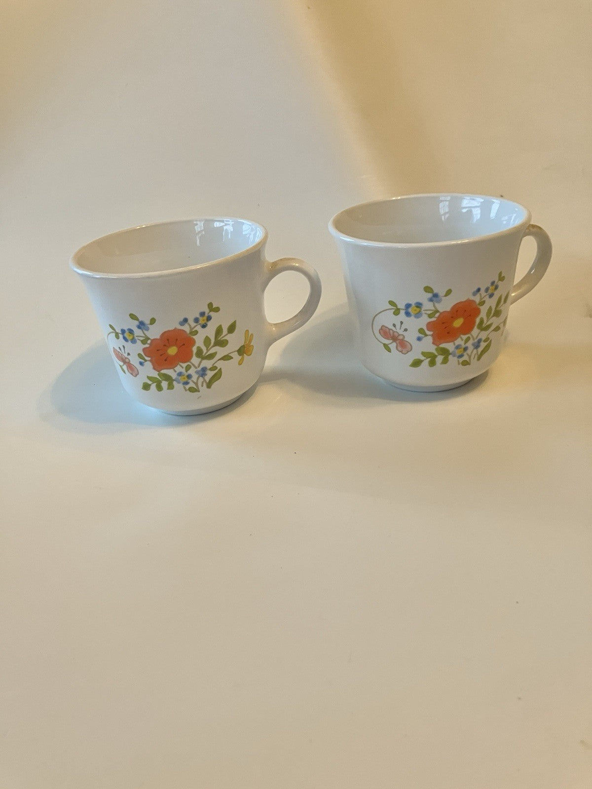 Pair Of Vintage Corelle by Corning WILDFLOWER Coffee Cup Mug