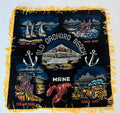 Vintage Black Velvet Pillow Case “Old Orchard Beach” Maine Souvenir; EVC