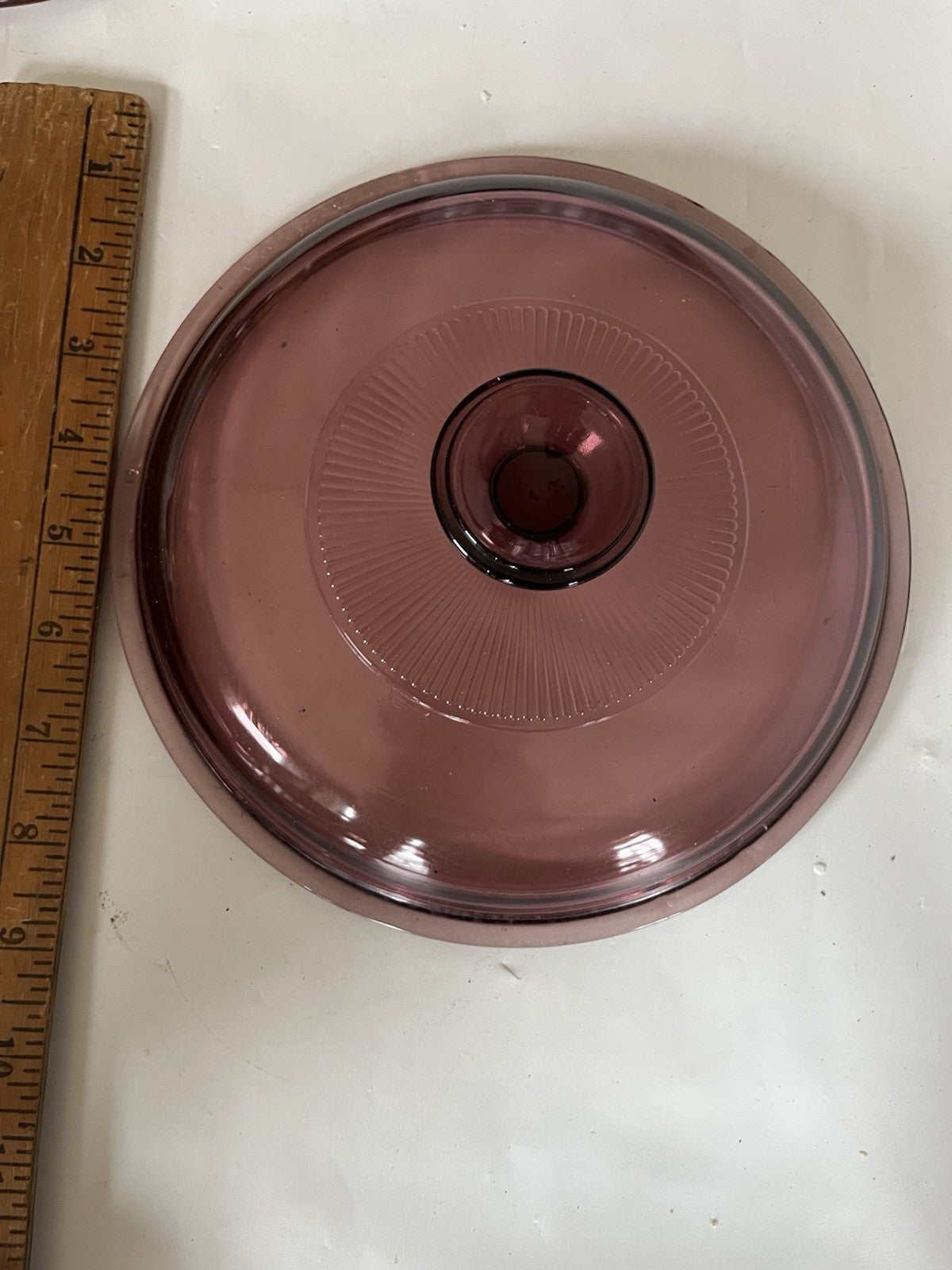 Vintage PYREX Purple Visionware Round 2 Qt Casseroles W/ Kids