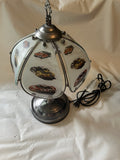 Vtg OK Lighting NASCAR Tiffany Style Touch Lamp; Earnhardt Sr, Jr Others. Works!