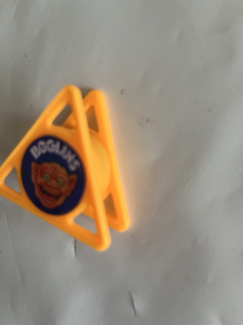 1989 Boglins Kellogg’s Triangle Ink Stamper Vintage Orange Toy Cereal Prize