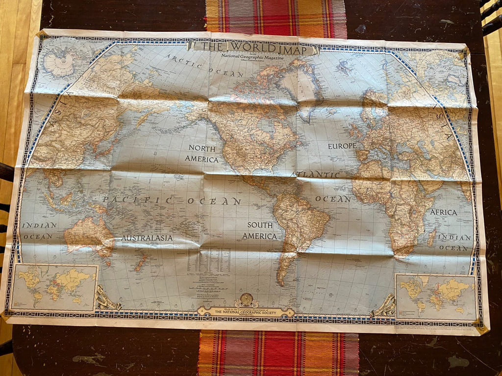 Lot of 2 National Geographic Maps 1941/Dec 1943