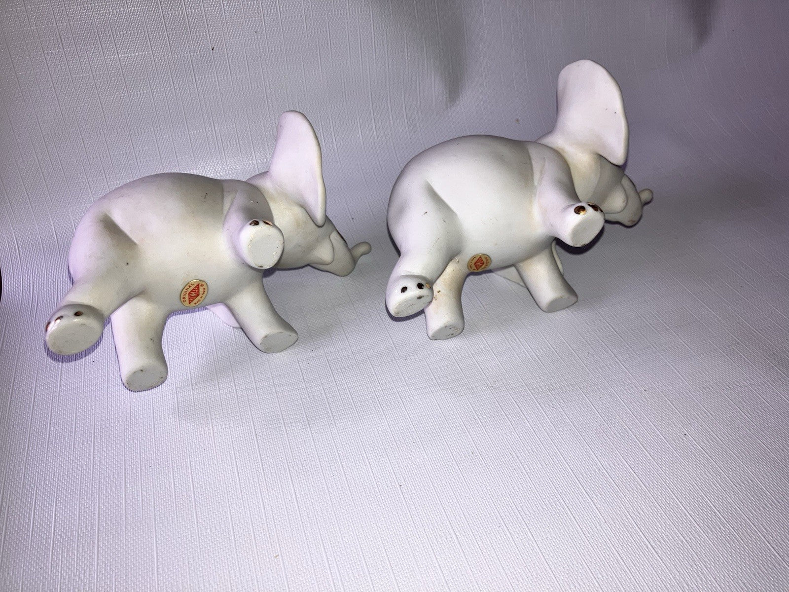 Vintage/ MCM Ceramic ArtMart Grey And Gold Pair EVC