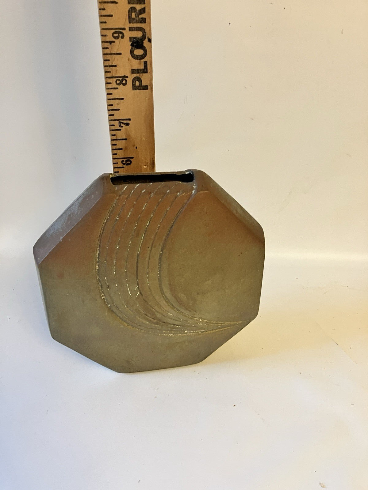 Vintage Decorative Crafts, Inc. Brass Art Deco Vase-MCM.
