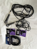 Lot of 2 Microphones Realistic Highball 33-984A/Starpower SP-9 & Cables Lot