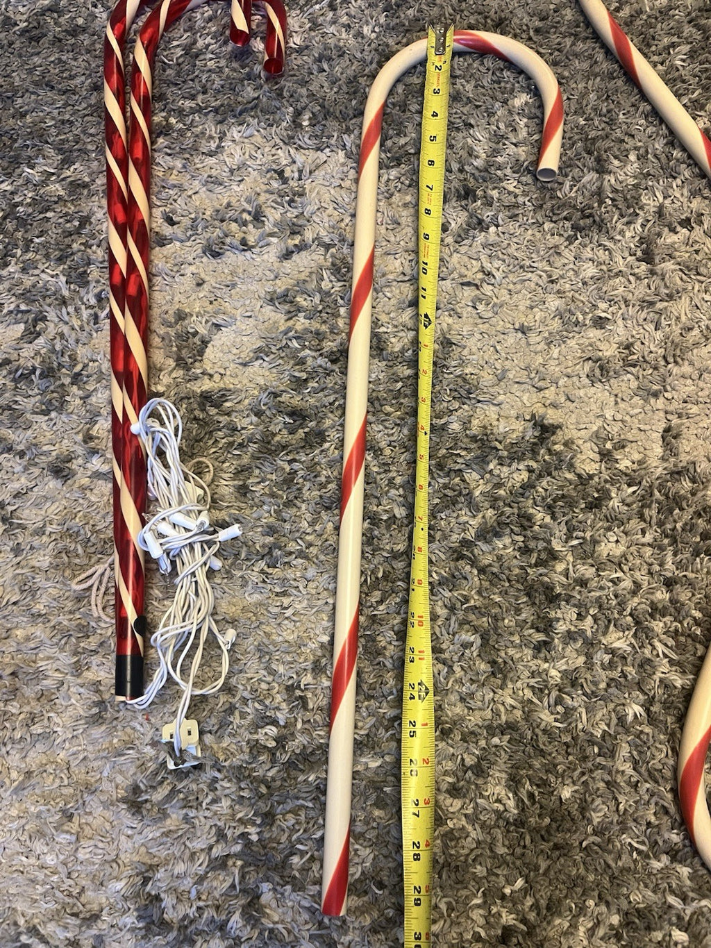 Large Plastic Candy Canes 12 Total Lawn Decor Christmas Decorations