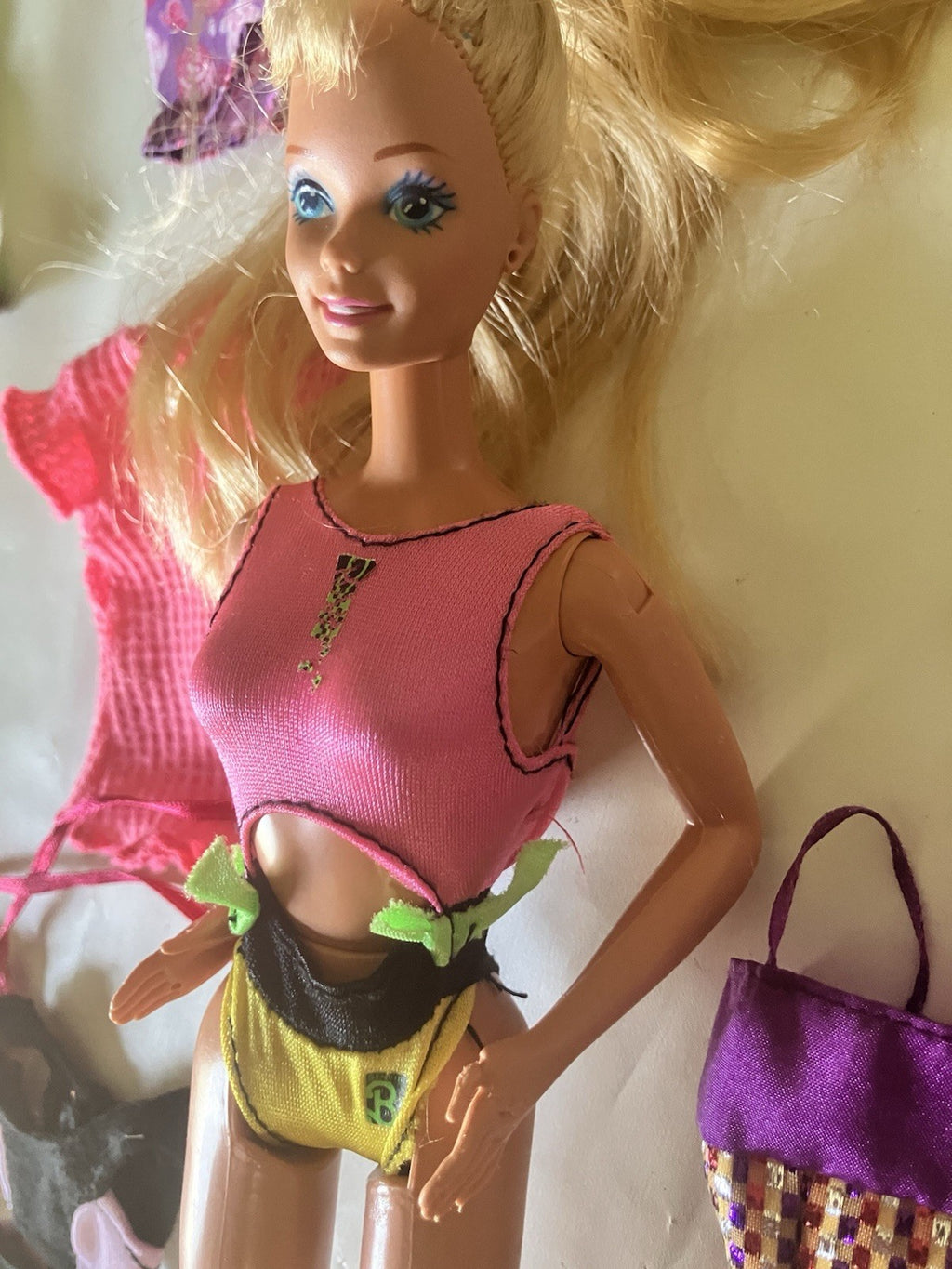 Vintage 1980’s Barbie And Variety Of Clothing Accessories