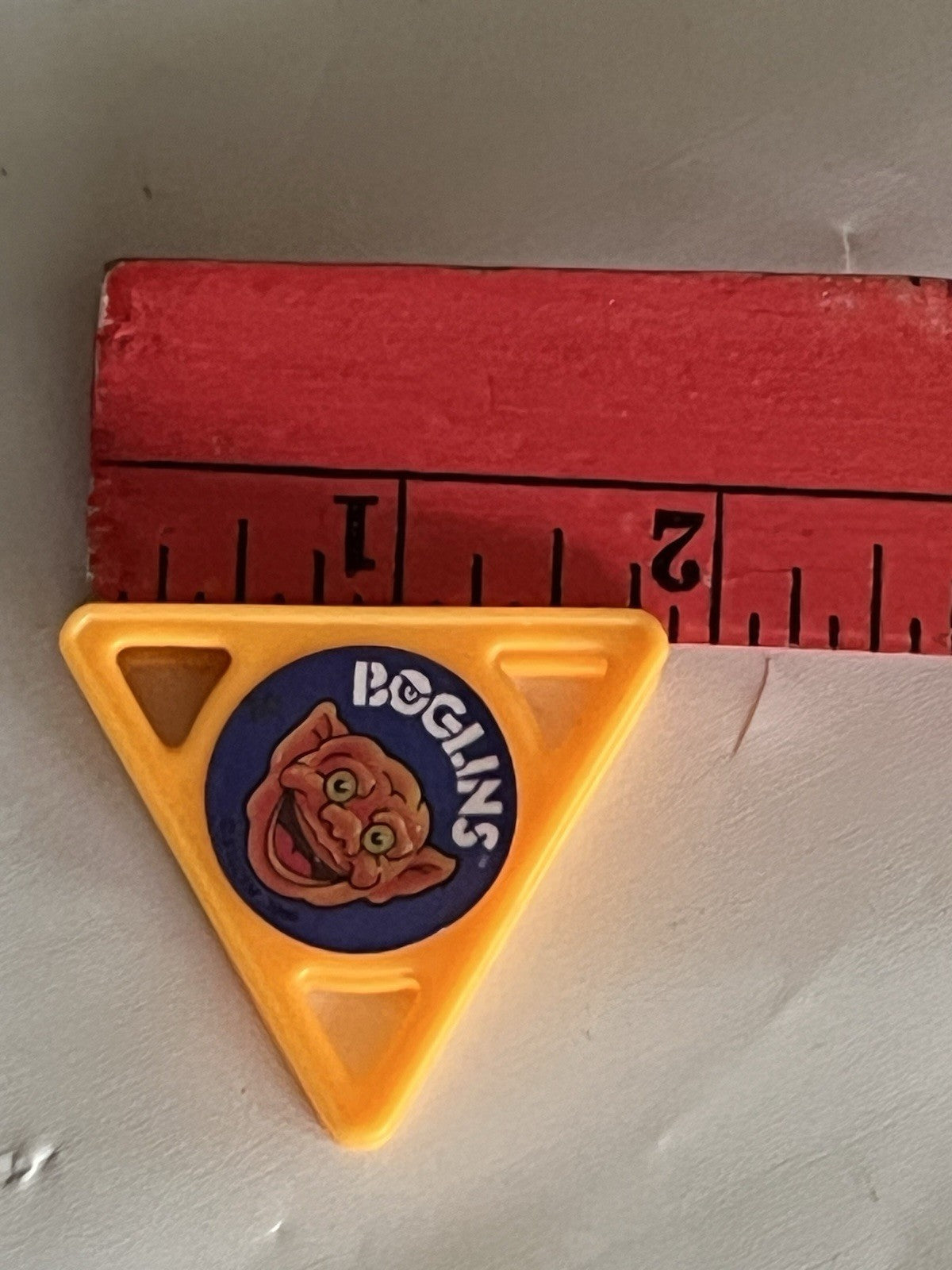 1989 Boglins Kellogg’s Triangle Ink Stamper Vintage Orange Toy Cereal Prize
