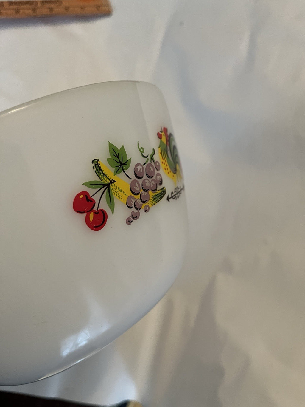 Anchor Hocking Fire King Chanticleer Rooster Country Kitchen Nesting Mixing Bowl