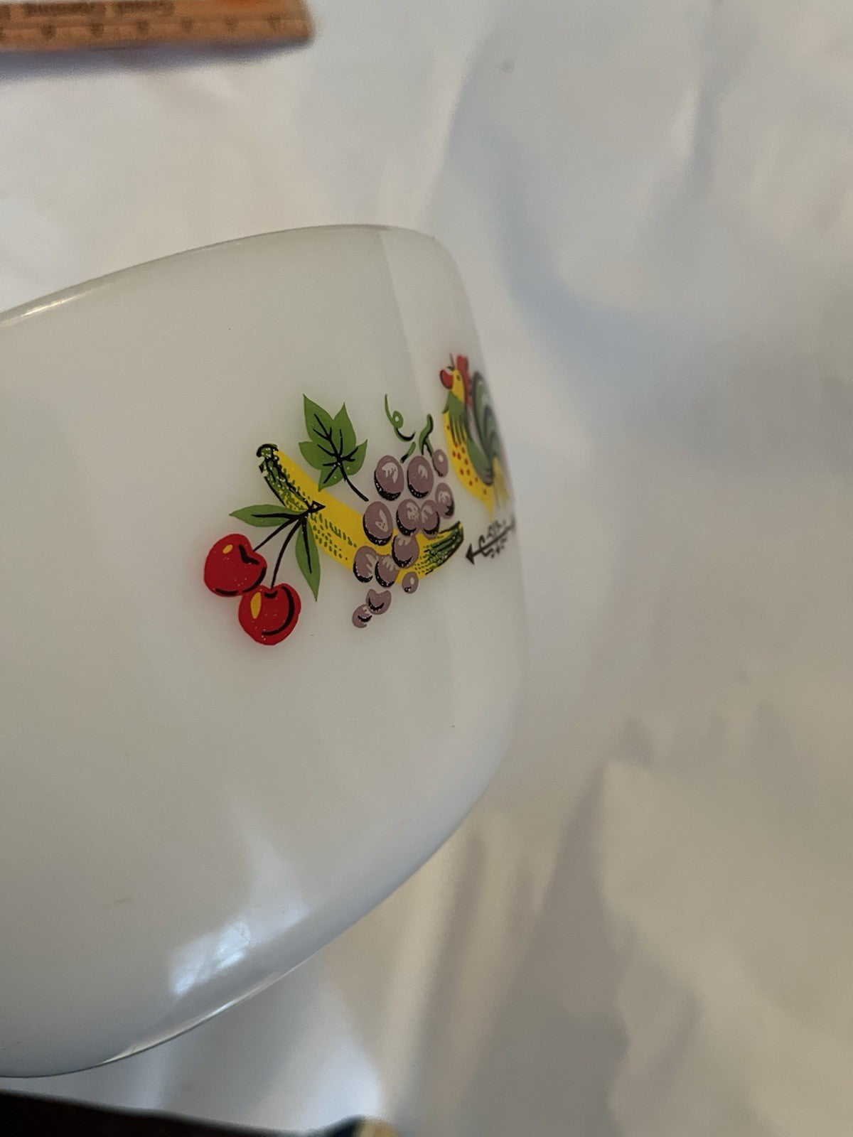 Anchor Hocking Fire King Chanticleer Rooster Country Kitchen Nesting Mixing Bowl