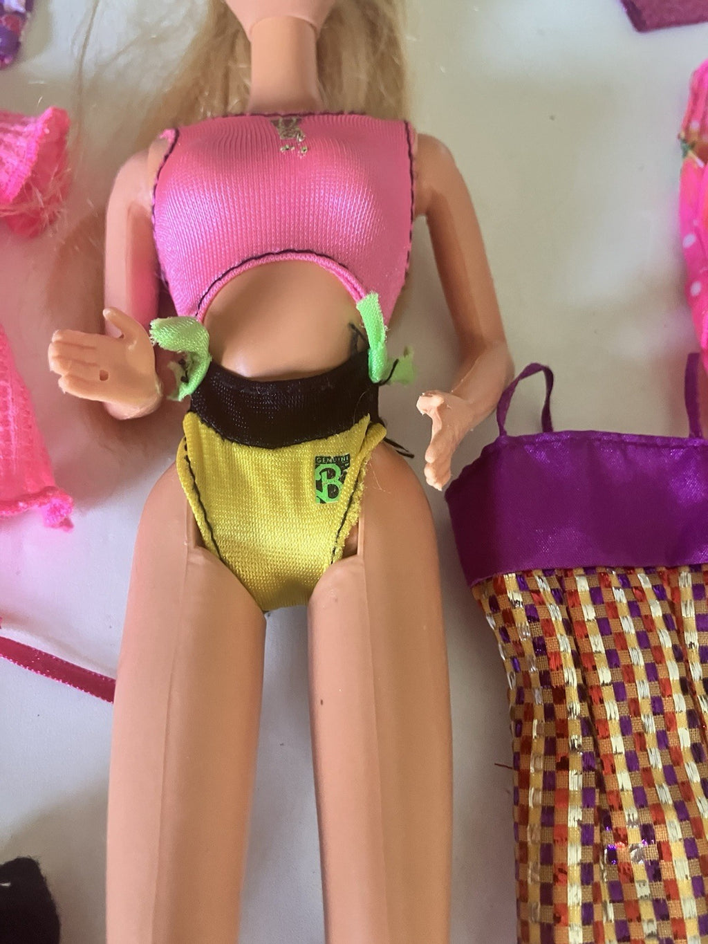 Vintage 1980’s Barbie And Variety Of Clothing Accessories