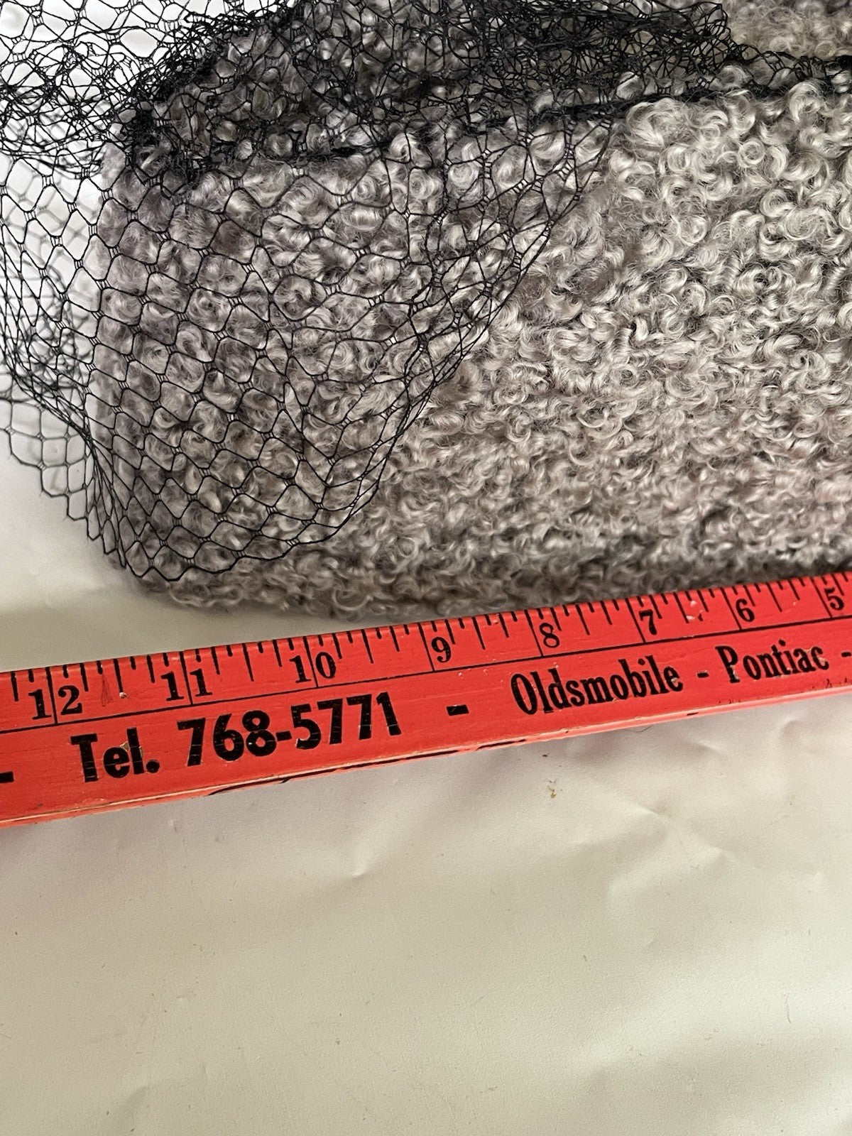 Vintage Women’s Special Karakul Cap Made In Pakistan Grey W/ Lace