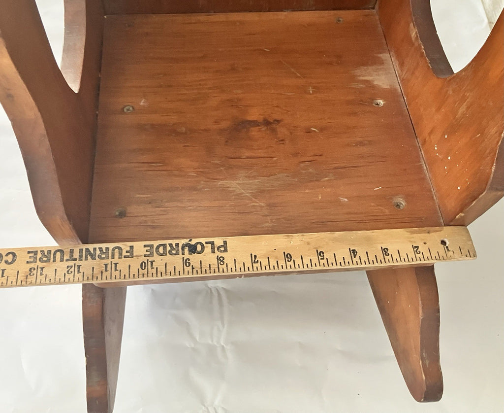 Vintage Wooden Child’s Rocking Chair, 24” Tall