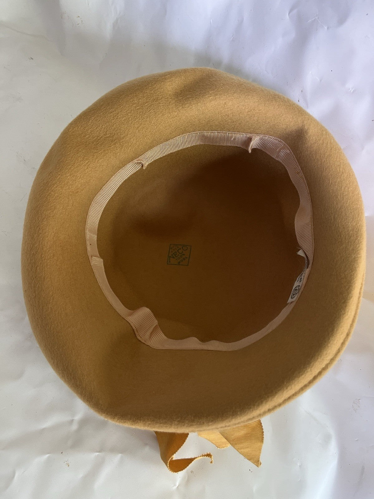 Vintage NECO 100% Wool Mustard Yellow Women’s Bucket Hat Union Made