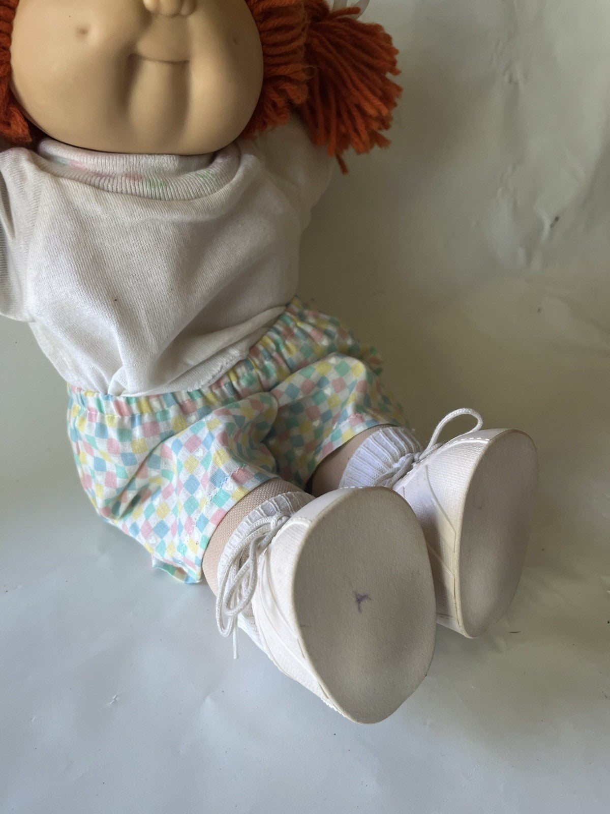 Vintage Cabbage Patch Kids 16” Girl Red Braided Pigtails/ Green Eyes