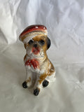 Vintage MCM Chalkware Pitbull Dog Figurine 