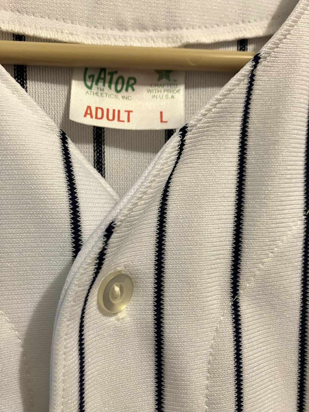 Omaha Storm Baseball White And Navy Jersey “5” In Adult Large By Gator Athletics