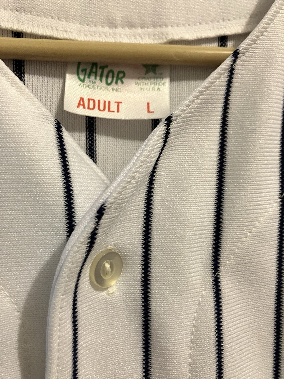 Omaha Storm Baseball White And Navy Jersey “5” In Adult Large By Gator Athletics