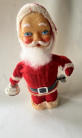 Vintage MCM 1950/60’s Mechanical Santa Claus Alps 6.5" Tall, Blue Eyes. Works!