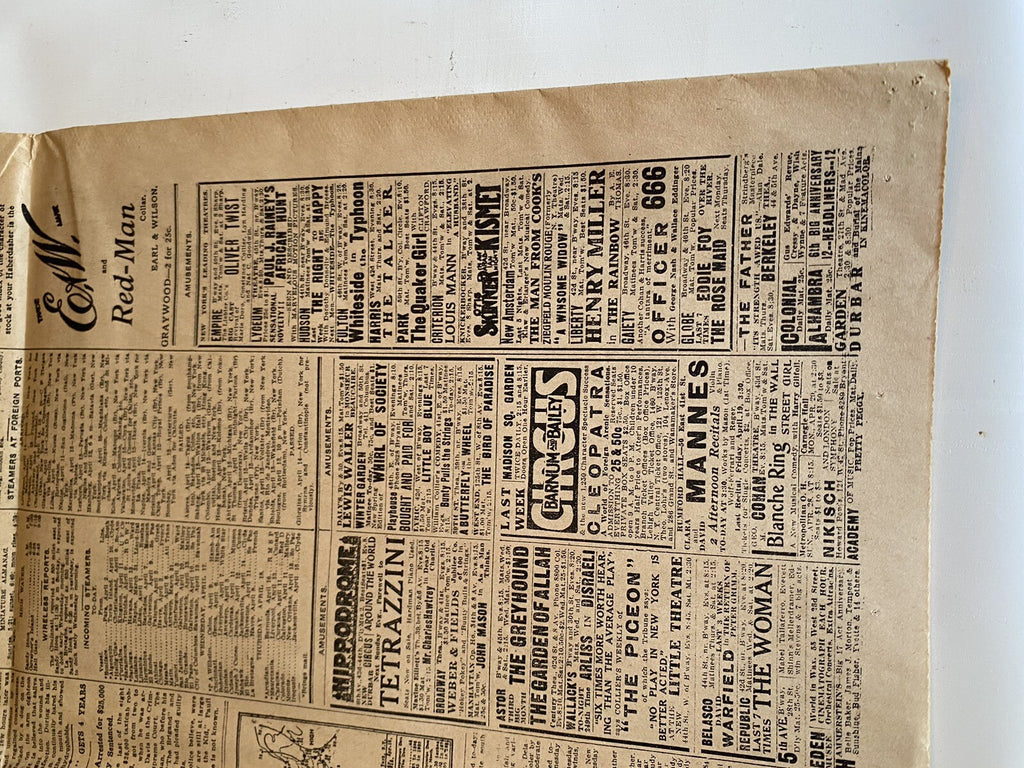 Titanic Sinks!  New York Tribune Newspaper April 16, 1912 Reprint