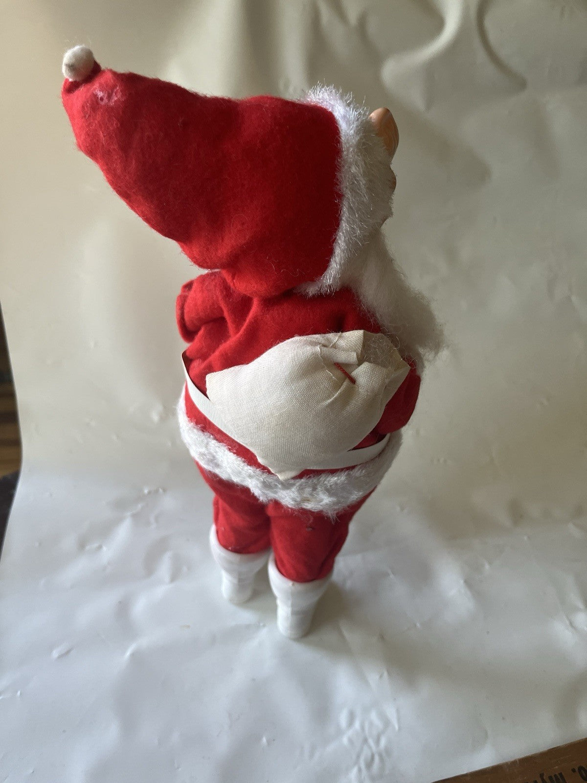 Vintage 1950's Santa Claus 13" Tall MCM Made In Japan; Rubber Face, Soft Body.