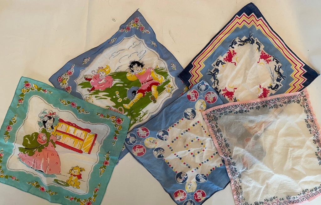 Vintage handkerchiefs lot of 5.
