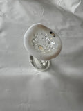 Fenton opalescent mini hobnail cornucopia candle holder