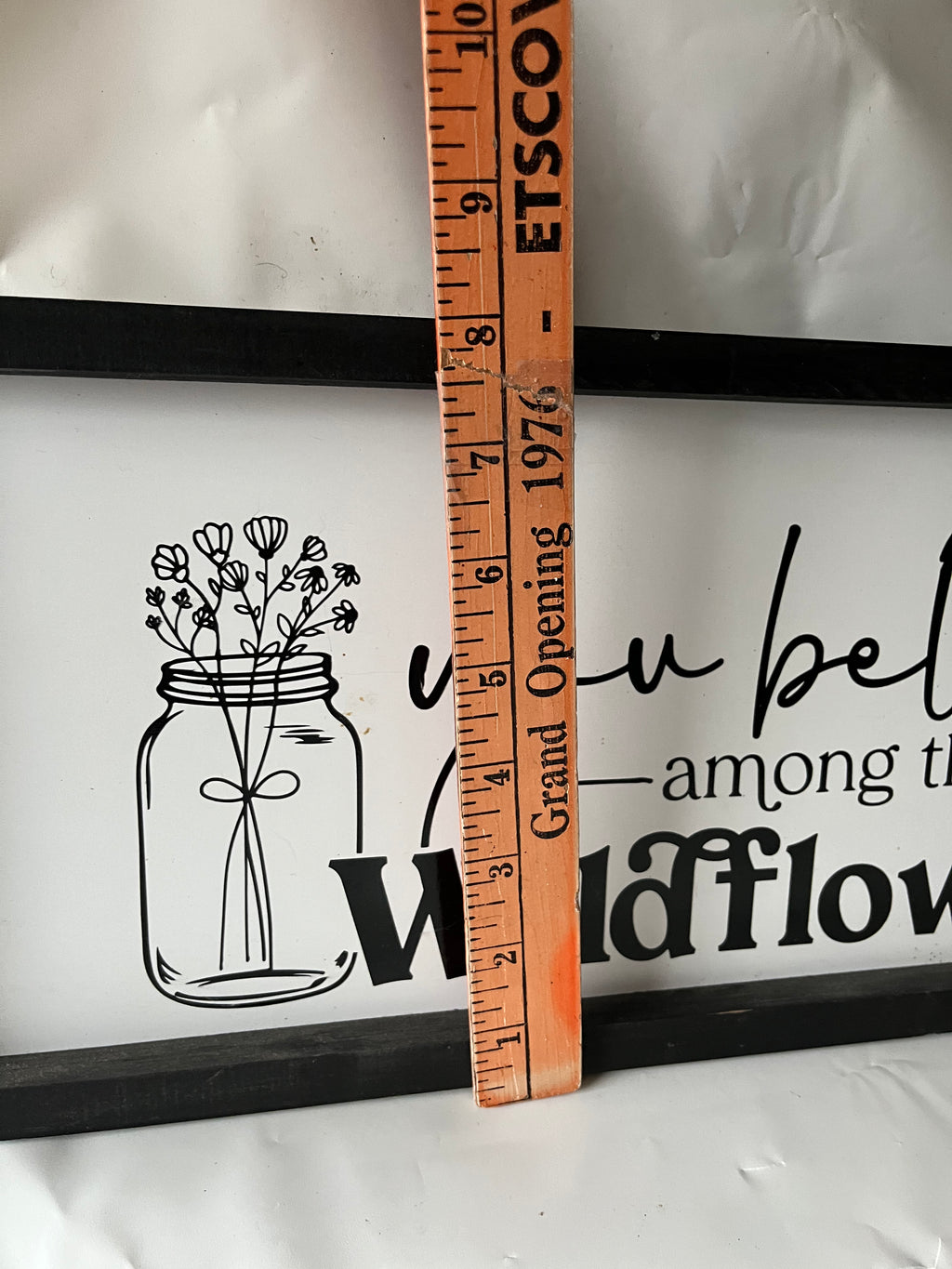 “You Belong Among the Wildflowers” 20x8” sign