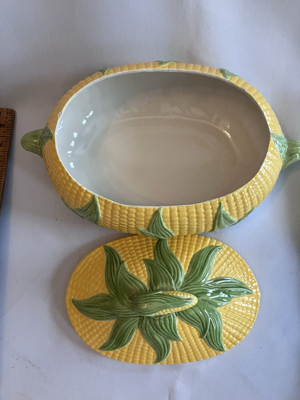 1970’s  Vintage Corn Motif Covered Casserole, EVC