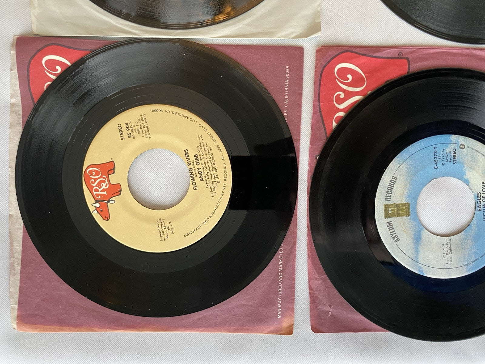 Lot of 9 Rock/Pop 45 Records 70s 80s Blondie Wings Abba Eagles Gibbons Muzik