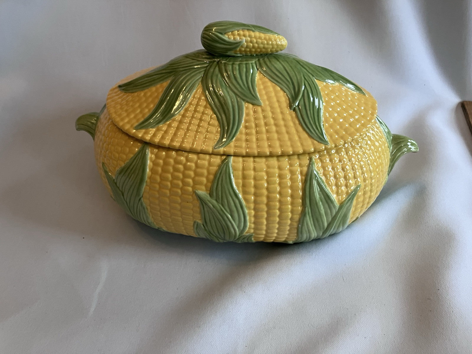 1970’s  Vintage Corn Motif Covered Casserole, EVC