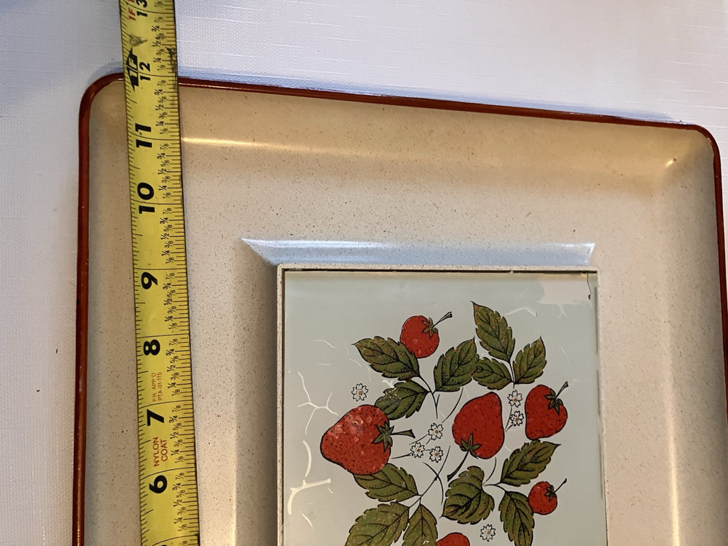 Vintage MCM  Strawberry Cheese/cracker Party Platters Made In Japan