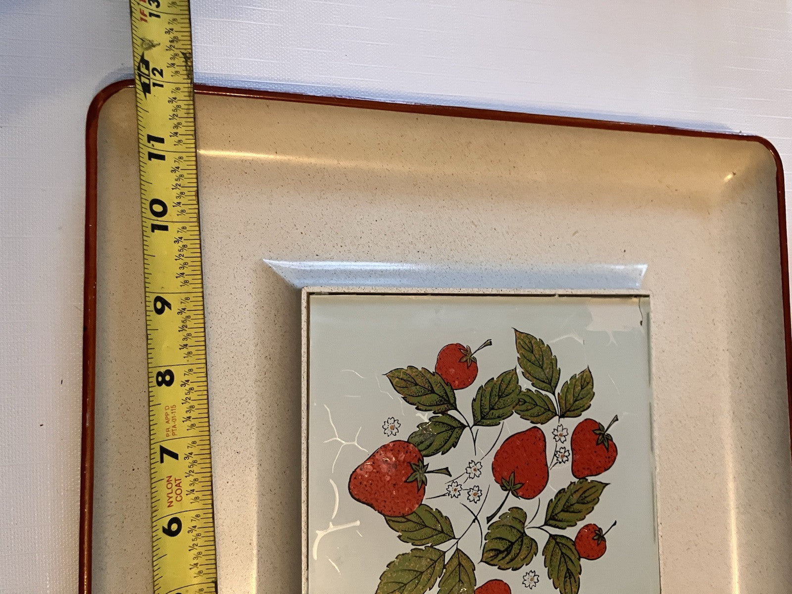 Vintage MCM  Strawberry Cheese/cracker Party Platters Made In Japan