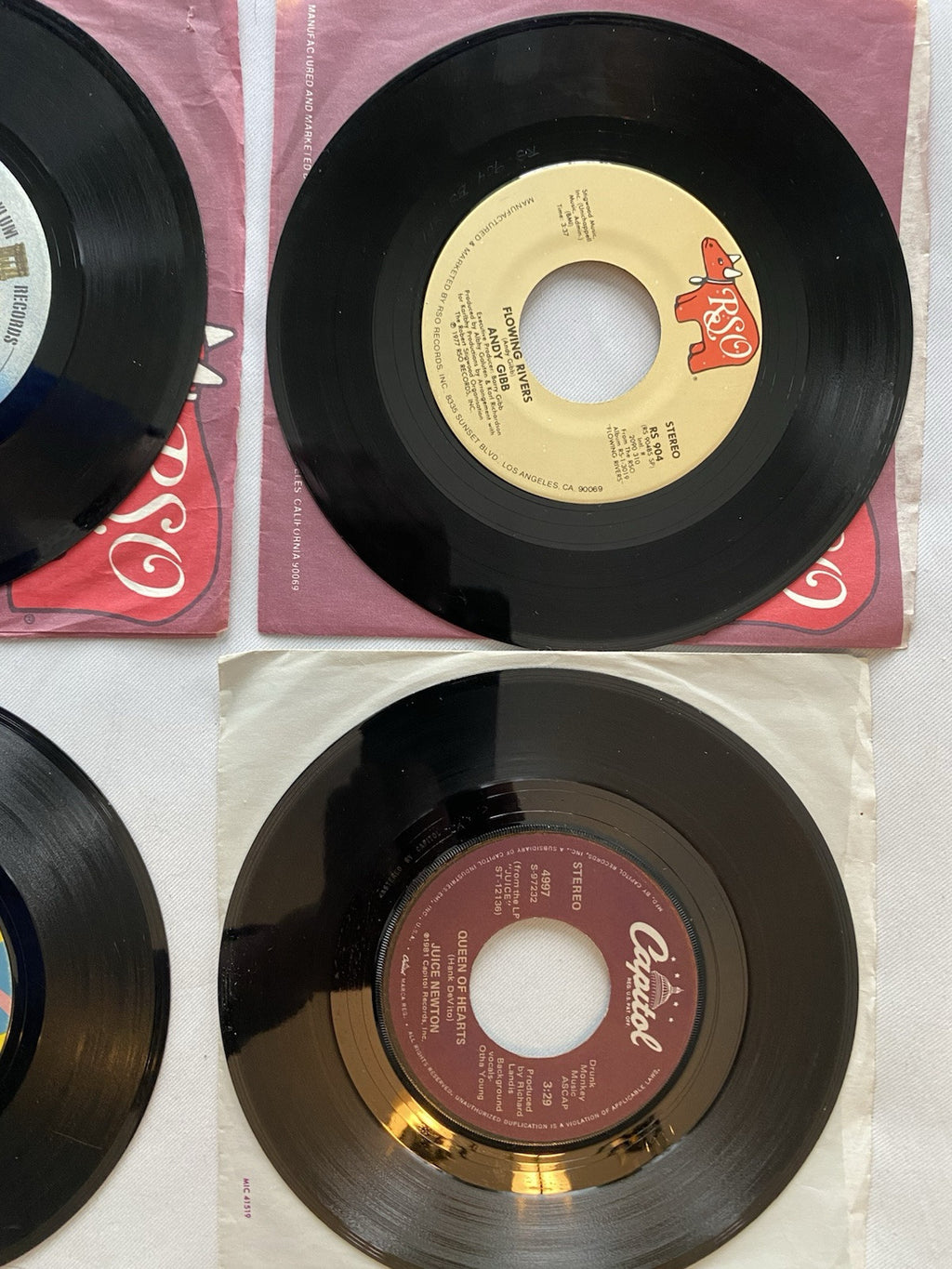 Lot of 9 Rock/Pop 45 Records 70s 80s Blondie Wings Abba Eagles Gibbons Muzik